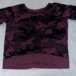 Champion maroon/purple camo sweater extra small.